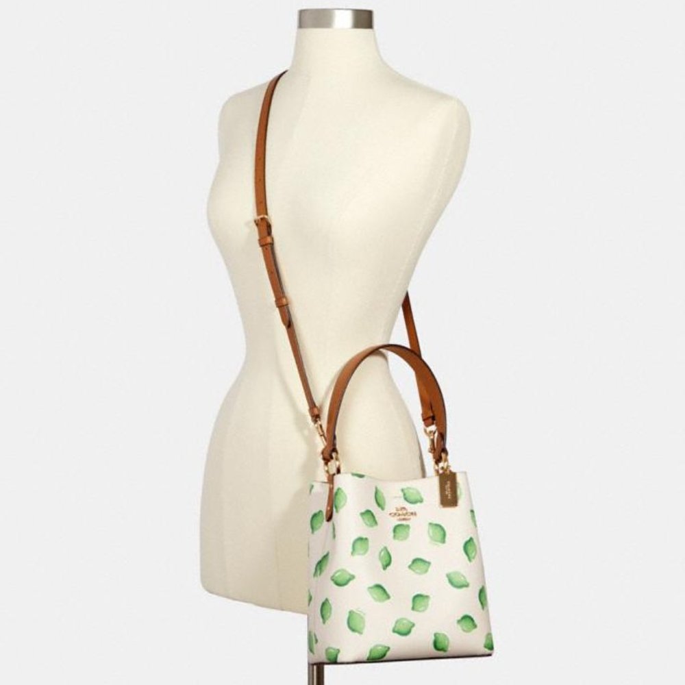 NWT COACH SM BUCKET BAG LIME PRINT - Picture 4 of 4